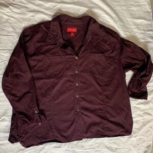 Venezia Jeans Men's button shirt, size 26/28, purple, 100% cotton, longsleeve